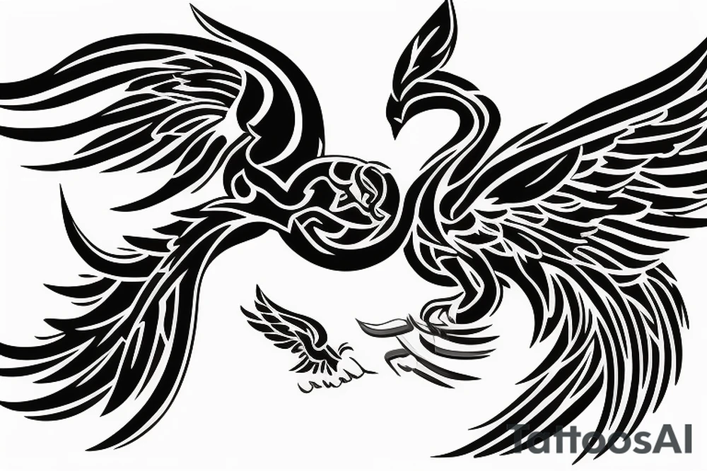 phoenix royal flying tattoo idea