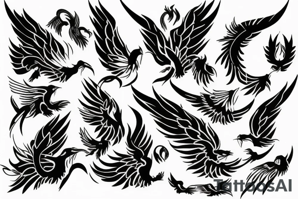 phoenix royal flying tattoo idea