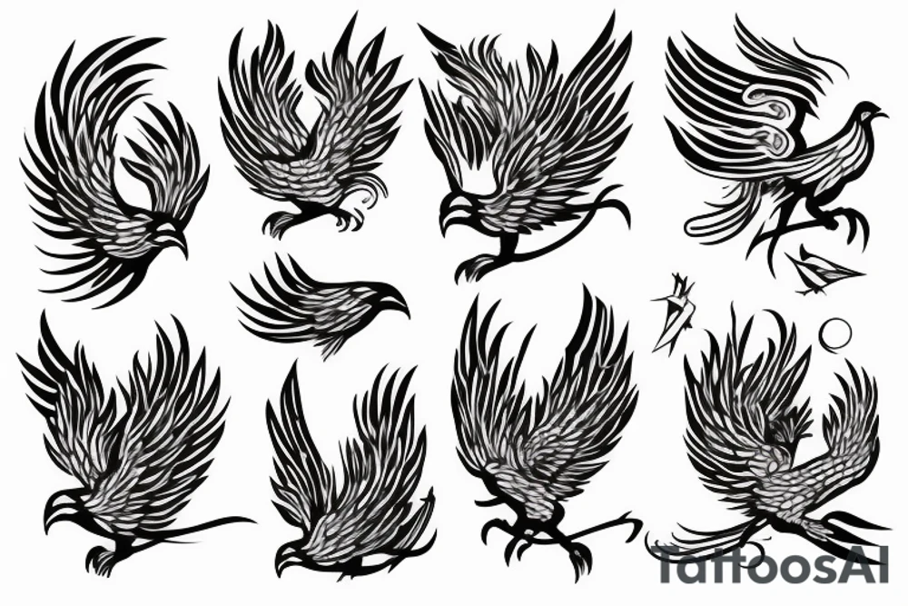 phoenix royal flying tattoo idea