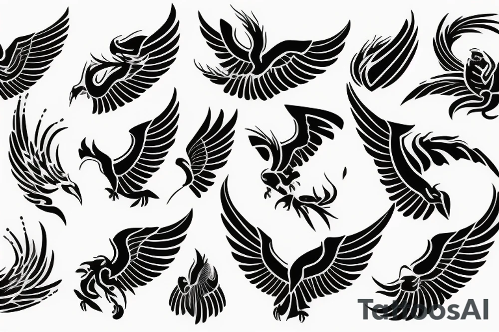 phoenix royal flying tattoo idea