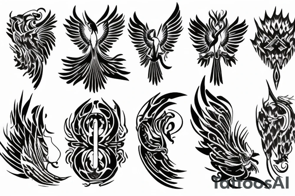 phoenix royal flying tattoo idea
