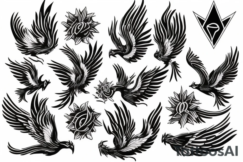 phoenix royal flying tattoo idea