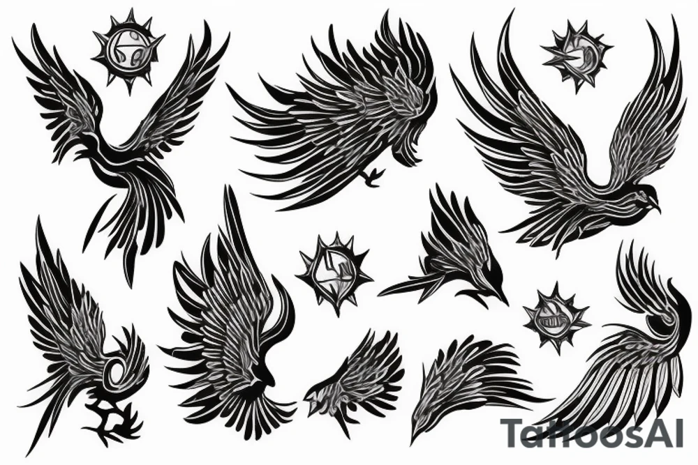 phoenix royal flying tattoo idea