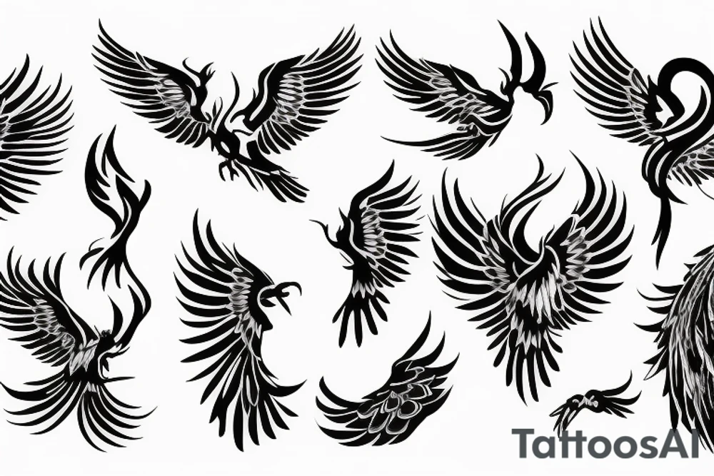 phoenix royal flying tattoo idea
