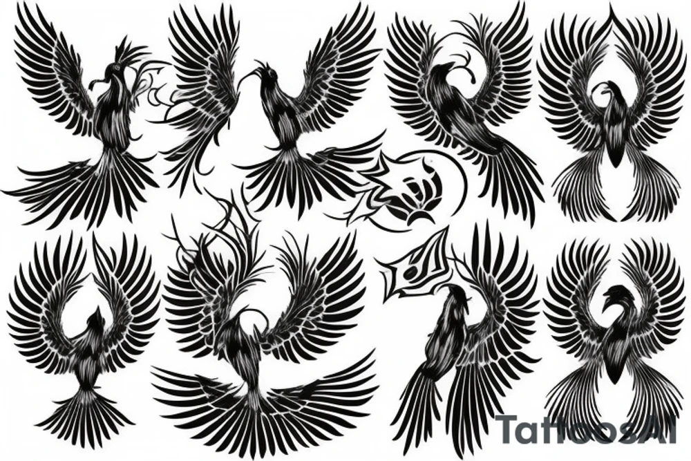 phoenix royal flying tattoo idea
