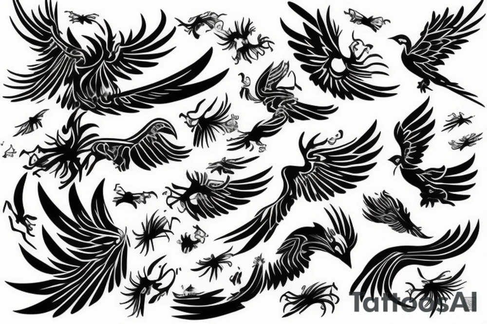 phoenix royal flying tattoo idea