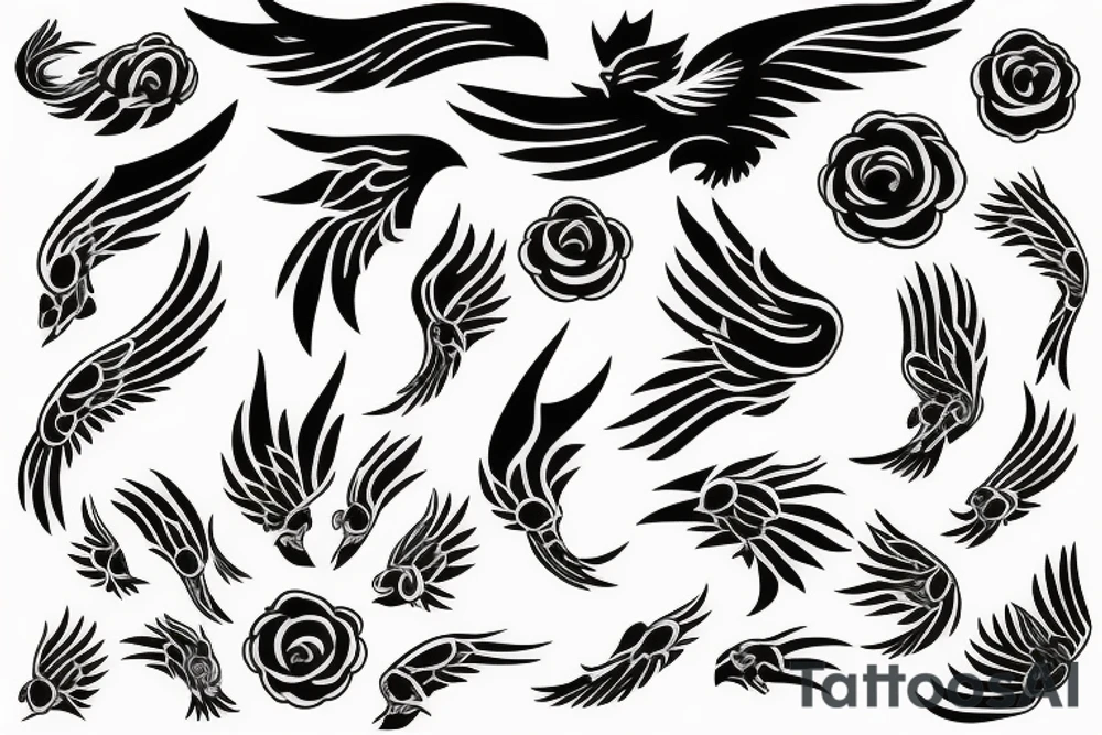 phoenix royal flying tattoo idea