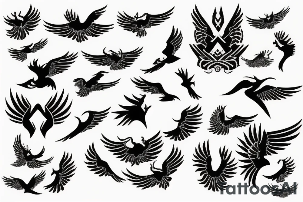 phoenix royal flying tattoo idea