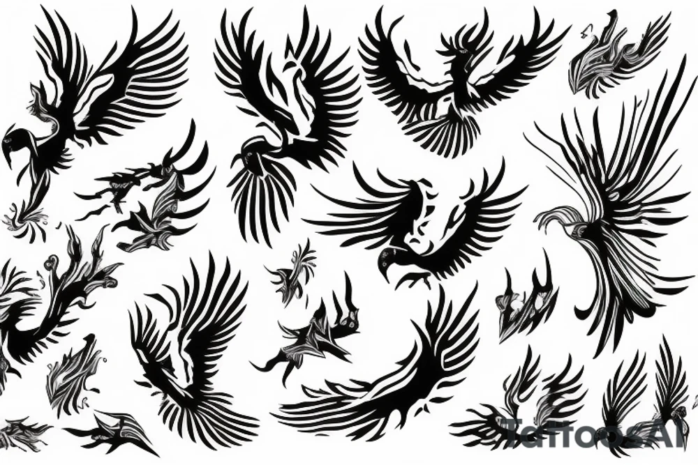 phoenix royal flying tattoo idea