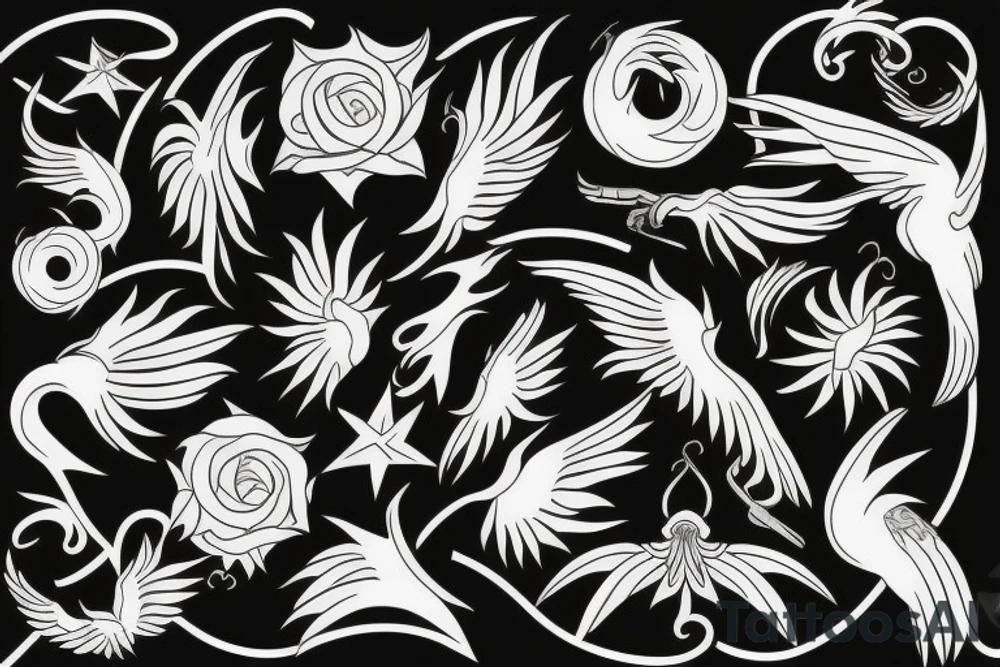 phoenix royal flying tattoo idea