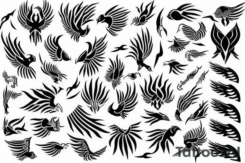 phoenix royal flying tattoo idea