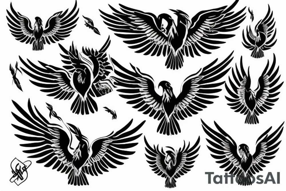 phoenix royal flying tattoo idea