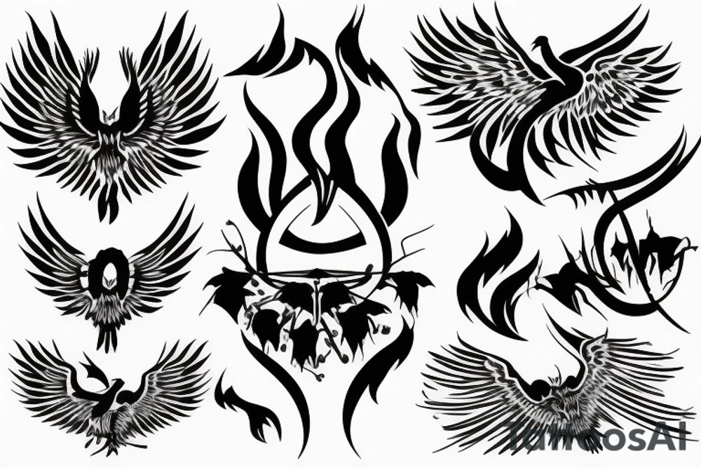 phoenix royal flying tattoo idea