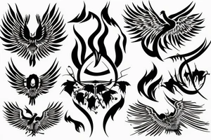 phoenix royal flying tattoo idea