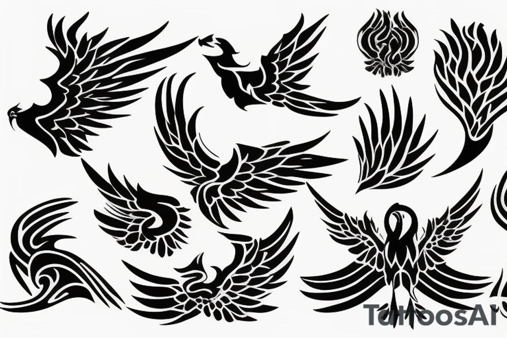 phoenix in fire tattoo idea