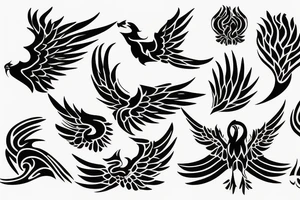 phoenix in fire tattoo idea