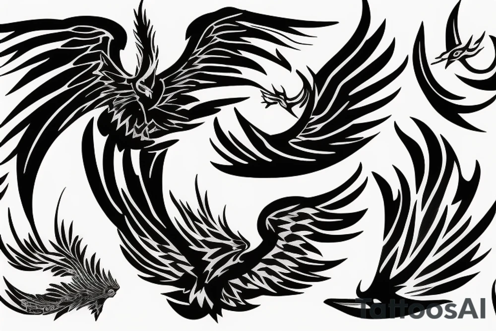 phoenix in fire tattoo idea