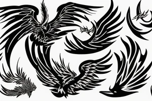 phoenix in fire tattoo idea