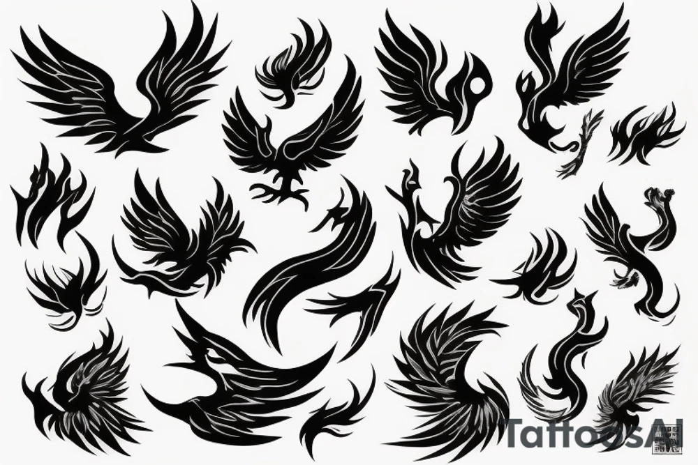 phoenix in fire tattoo idea