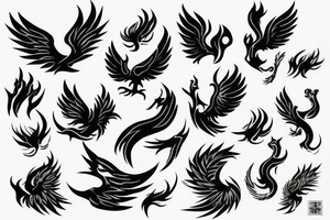 phoenix in fire tattoo idea