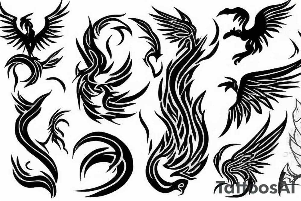 phoenix in fire tattoo idea