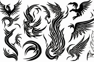 phoenix in fire tattoo idea
