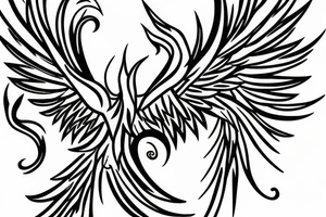 phoenix in fire tattoo idea
