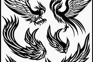 phoenix in fire tattoo idea