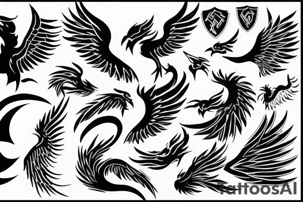 phoenix in fire tattoo idea