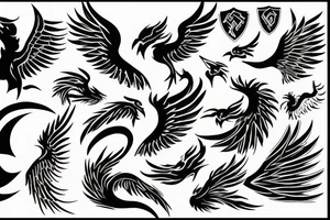 phoenix in fire tattoo idea