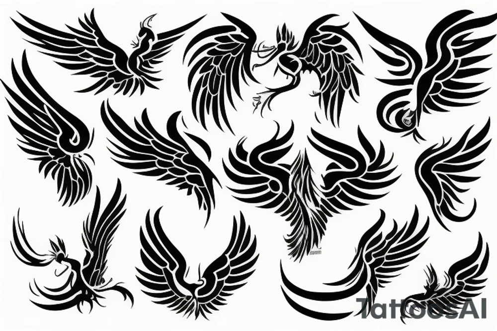 phoenix in fire tattoo idea
