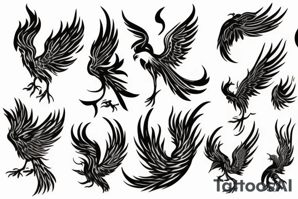 phoenix in fire tattoo idea