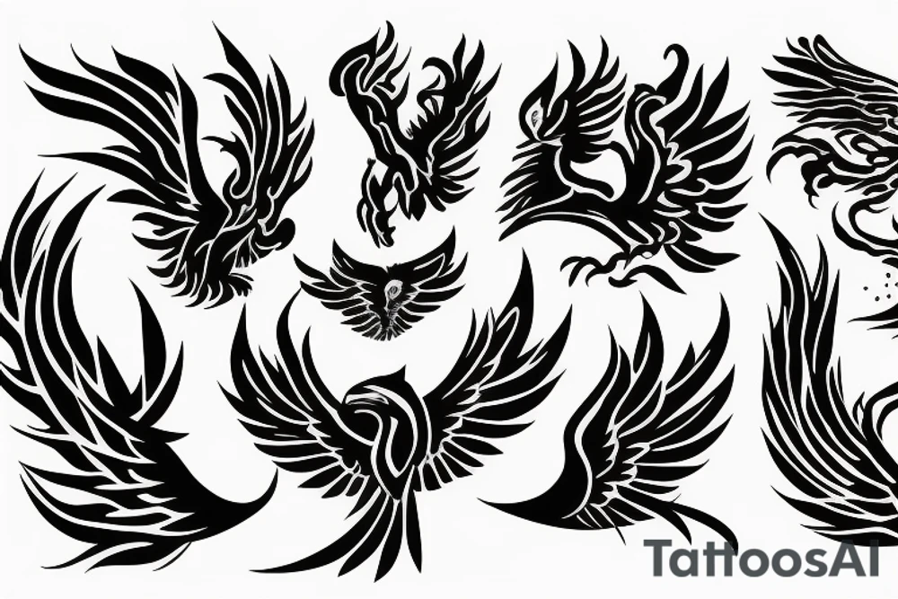 phoenix in fire tattoo idea