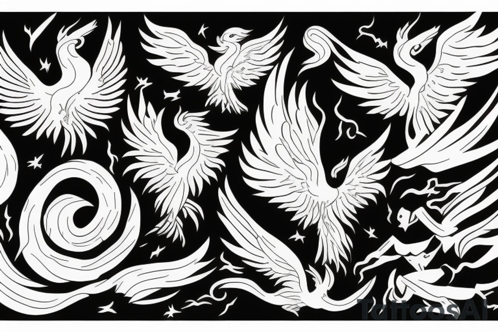 phoenix in fire tattoo idea