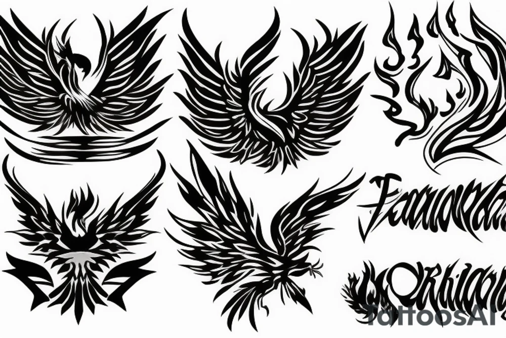 phoenix in fire tattoo idea