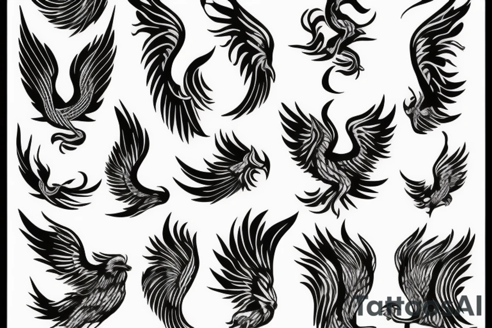 phoenix in fire tattoo idea