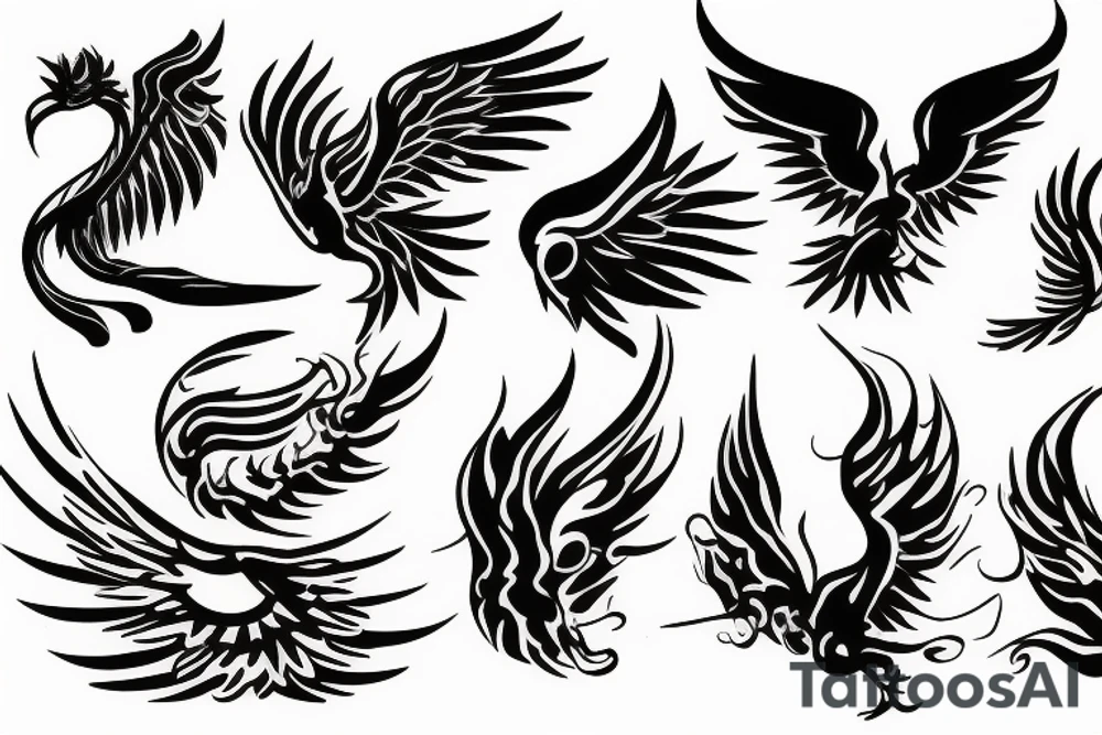 phoenix in fire tattoo idea
