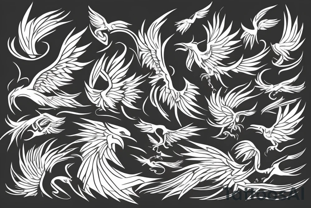 phoenix in fire tattoo idea