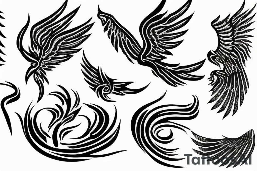 phoenix in fire tattoo idea