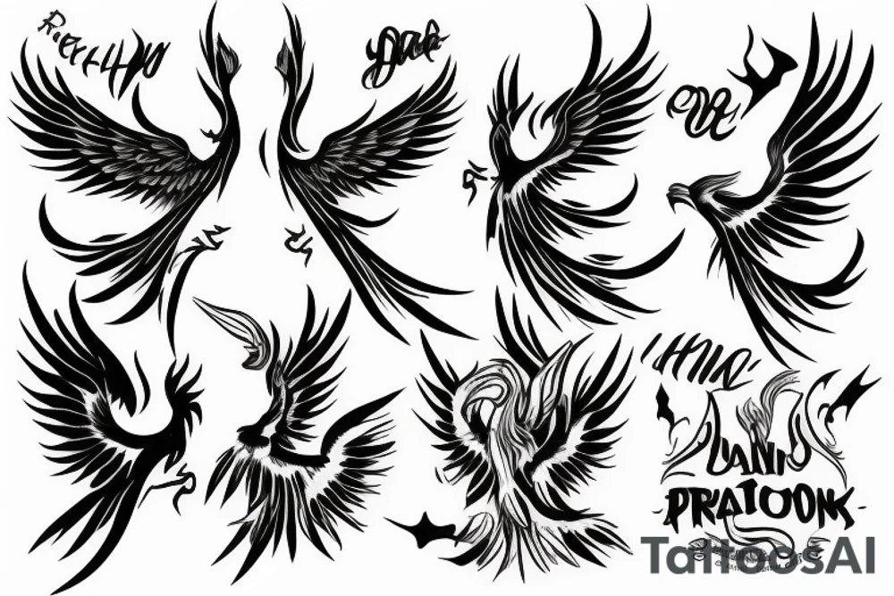 phoenix in fire tattoo idea