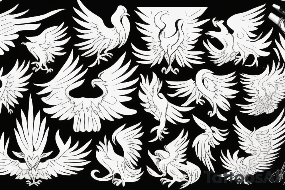 phoenix in fire tattoo idea
