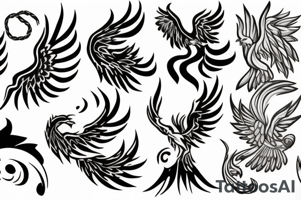 phoenix in fire tattoo idea