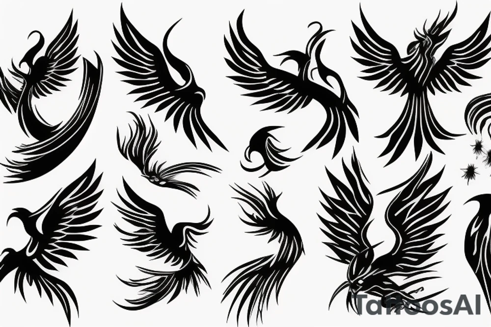 phoenix in fire tattoo idea