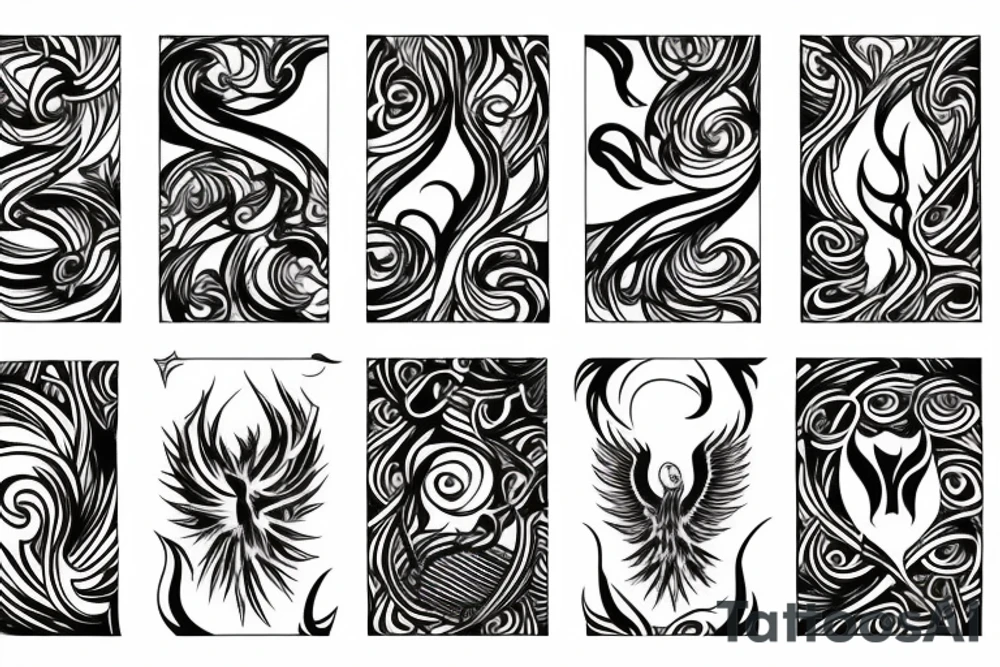 phoenix in fire tattoo idea