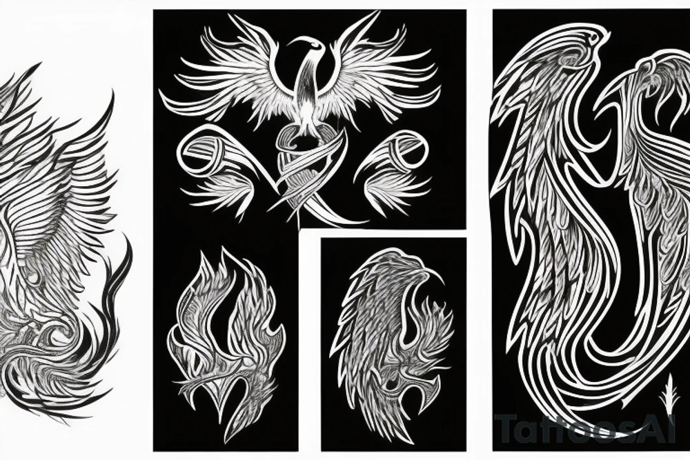 phoenix in fire tattoo idea