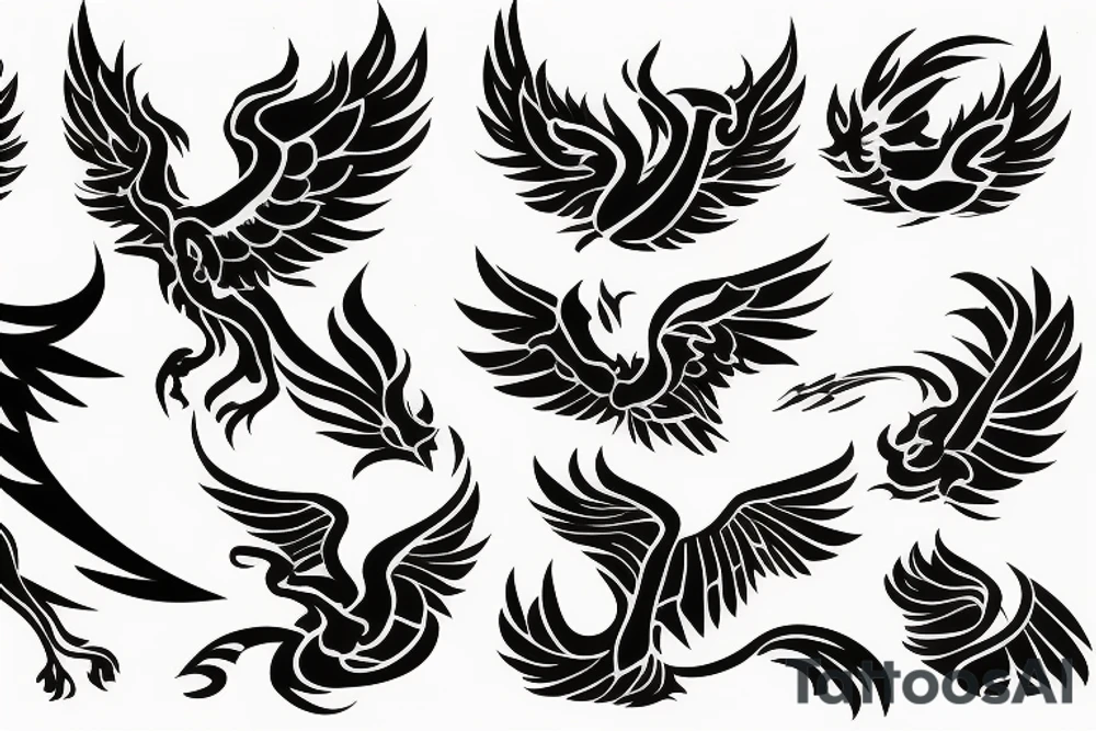 phoenix in fire tattoo idea