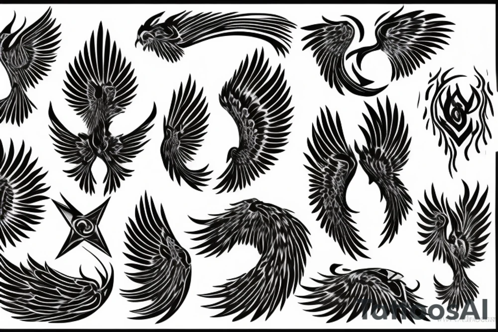 phoenix in fire tattoo idea