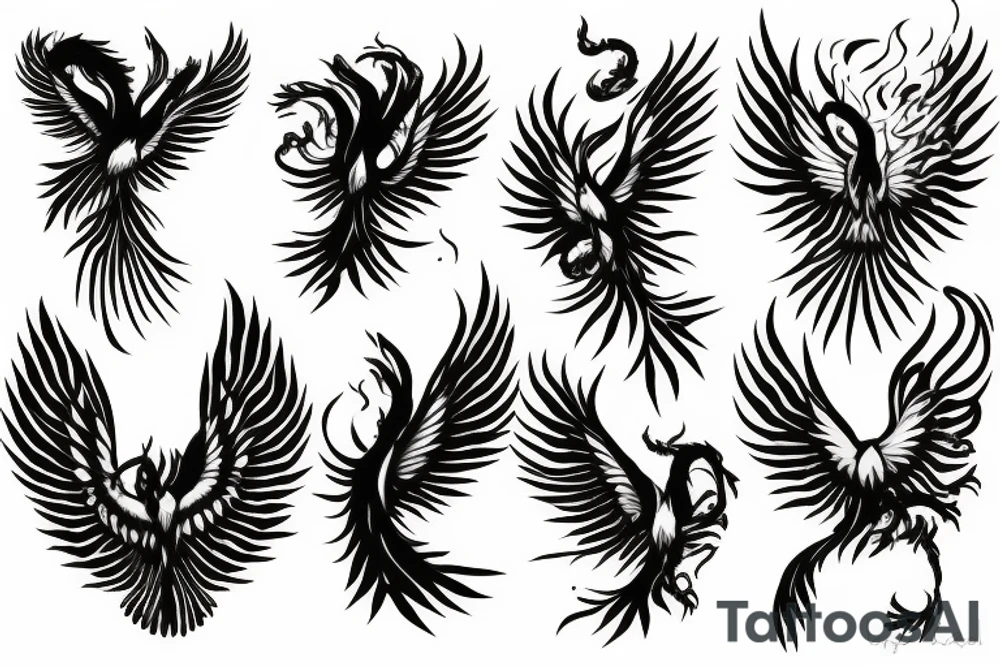 phoenix in fire tattoo idea