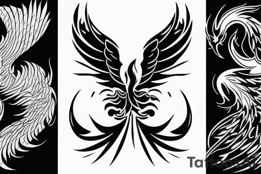 phoenix in fire tattoo idea