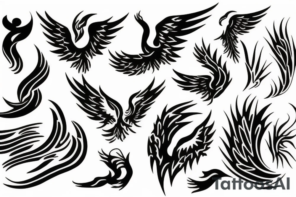 phoenix in fire tattoo idea